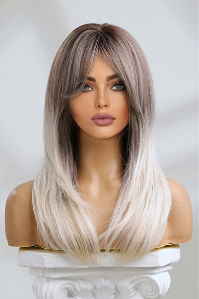 WildFashion Peruca satena cu suvite blonde, par lung PER87-1511