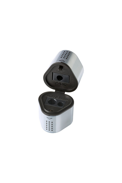 Faber Castell Faber-Castell triple plastic sharpener with container grip 2001 gray