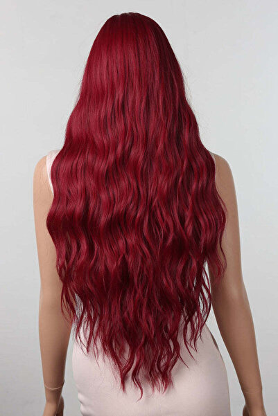 WildFashion Red wig, long hair PER136-3838