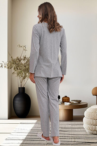 Mavelle Women's Dante Detailed Maternity Maternity Pajama Set 6102