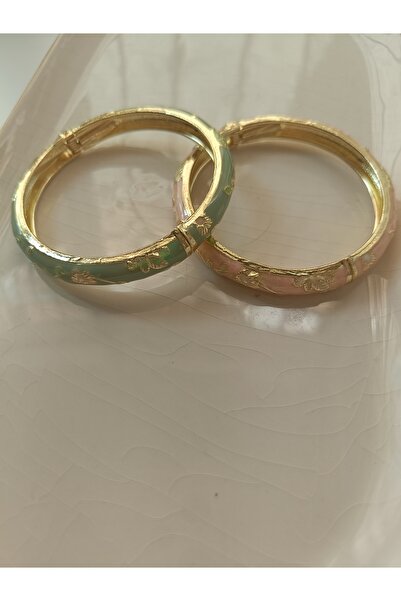 Kudi mineli kadın bileklik ikili renk