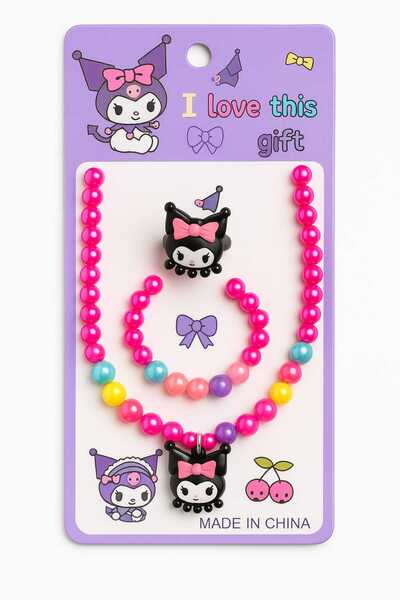 Eva Rose Girl's Necklace Bracelet Set Girl's Necklace Girl's Bracelet Girl's Jewelry Set Children's Bracelet