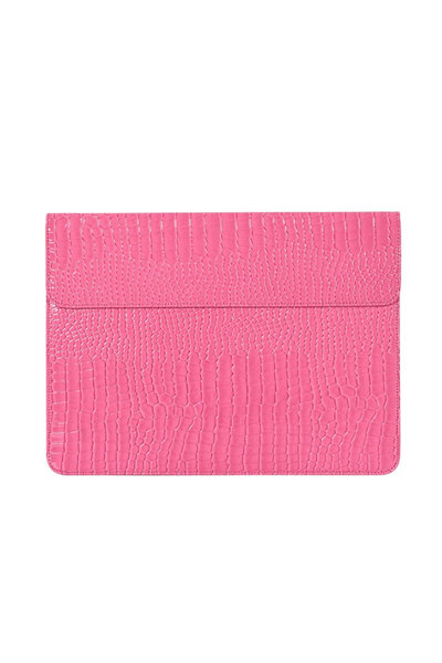 canvasartisan Laptop sleeve 15"-16" made from faux leather, pink, EL32-P01