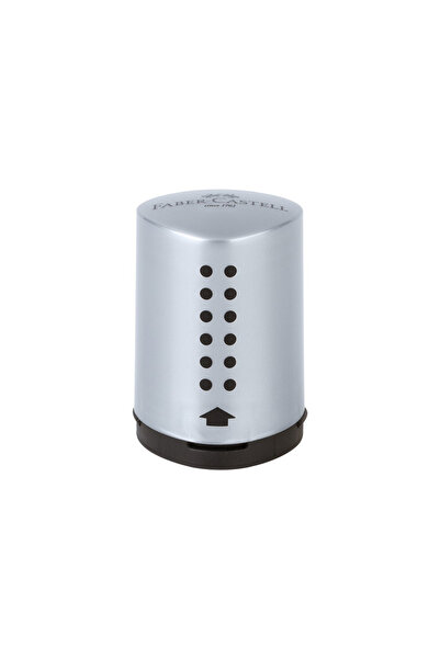 Faber Castell Ascuțitoare plastic simplă cu container mini grip 2001 gri Fabe...