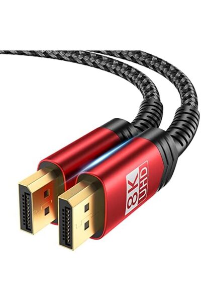 jsaux 8K DisplayPort Cable 1.4, DP Cable 2M (8K@60Hz, 2K@240Hz, 4K@144Hz, 32.4Gbps), Display Port to