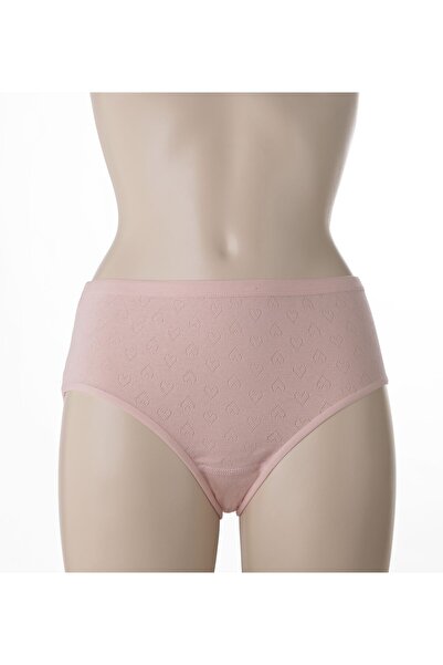 Quatarze Yildiz 6 Pack 100% Cotton Heart Jacquard Bato Panties Q3590