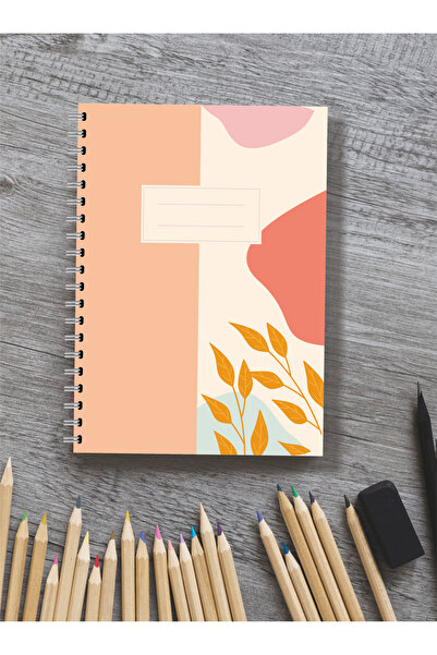 BULUT DİJİTAL 80 Sheets - A4 Spiral Cardboard Cover - Set of 4 - Checkered - School Notebook