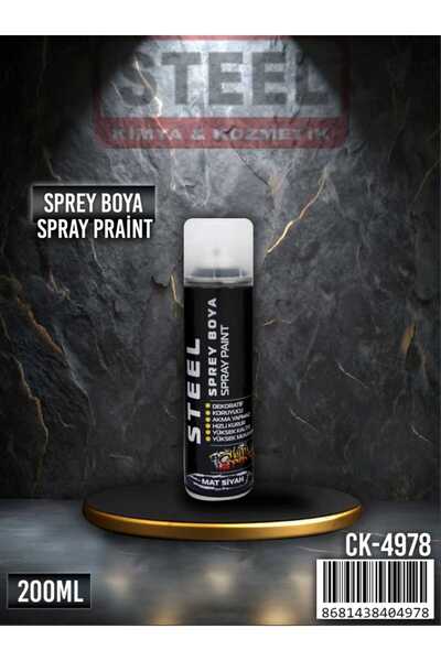 STEEL 200 ML MAT SİYAH SPREY BOYA
