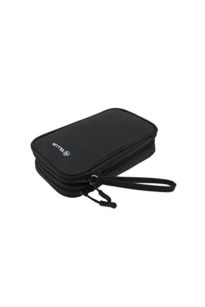 TELLUR Cable and accessory organizer bag, 21 x 12.5 x 6 cm, polyester, black