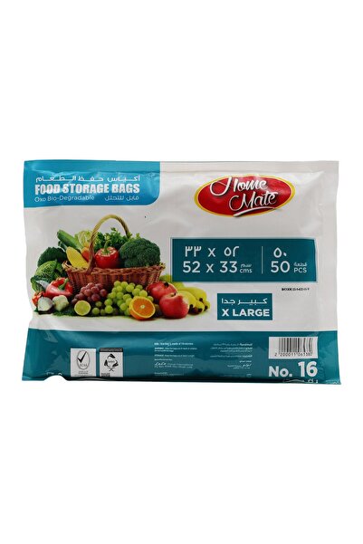 Homemate Home Mate Food Storage Bags XL No.16 – 52x33cm, 50pcs Durable & Leak...