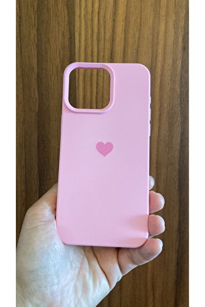 Newon غطاء حماية لهاتف آيفون 14 برو ماكس من السيليكون المخملي مع طباعة على شكل قلب