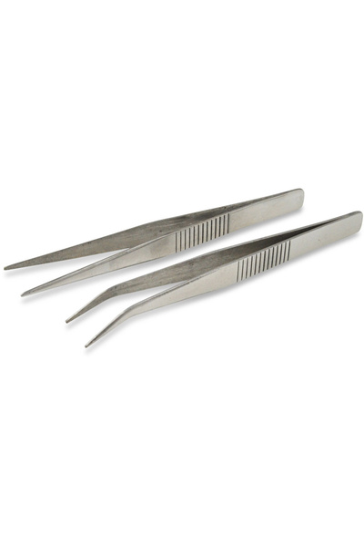 Meyco Steel tweezers, 2 pcs