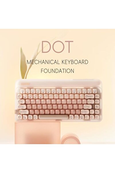 LOFREE لوحة مفاتيح ميكانيكية DOT Foundation، قابلة لإعادة الشحن بنسبة 75%، لوحات مفاتيح قابلة للتبديل السريع مع 3 أنواع من Con