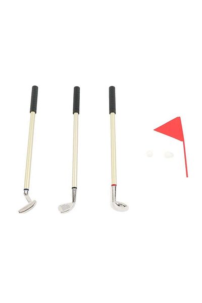 Midi Golf Stick Pen Set with Mini Golf Balls and Red Flag