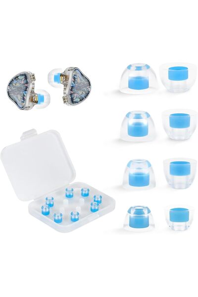 okcsc 8 Pieces Liquid Silicone Replacement Eartips, Soft Liquid Silicone Eartips Set, Replacement Ac