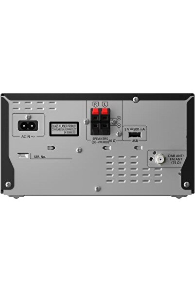 PANASONIC Microsistem SC-PM702EG-K, 80W, Bluetooth, MP3, USB, CD, Radio FM, DAB+, Negru