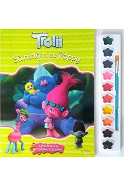 Editura Litera Trolii. Sa pictam cu Poppy. Carte de colorat cu pe