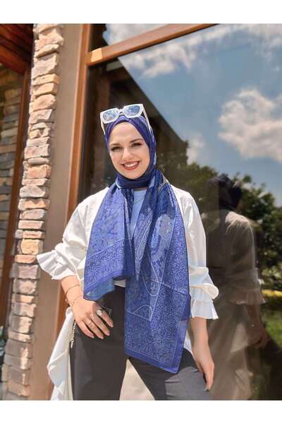 MODA Vela Pattern Soft Shawl - Morcivert