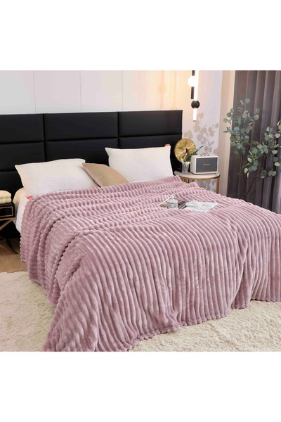 CHIRASO Cocolino CHIRASO Blanket, 200x230cm, Striped Pattern, Soft and Fluffy, for Double Bed, Microfiber, UNI