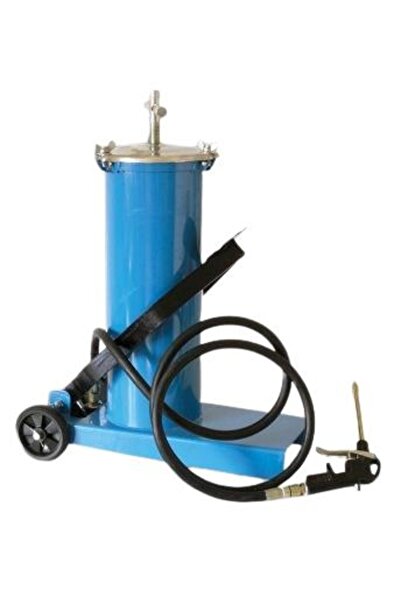 MVM Pompa manuală de gresare LGG005 cu pedala, capacitate 6 kg, culoare albastră