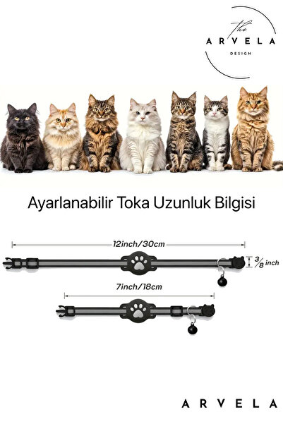 Arvela Norven Takip Cihazlı Premium Kedi Tasması
