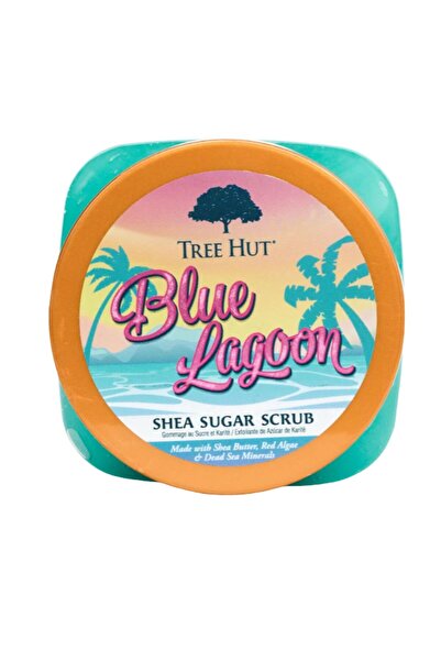 TreeHut Tree Hut Blue Lagoon Shea Sugar Scrub with Shea Butter, Red algae & Coconut Sea Minerals 510g