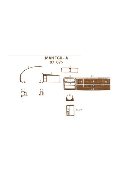Marscockpitdesign Man Tgx-Console-Torpedo Overlay 2007 22 Pieces