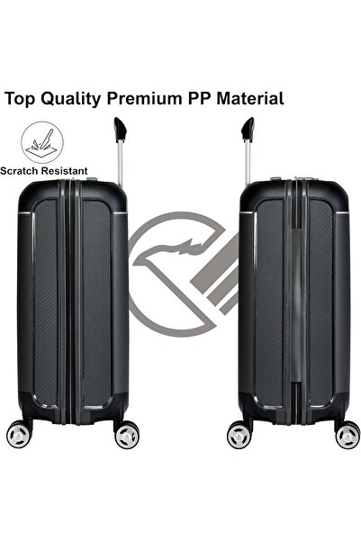 eminent Premium quality Luggage Suitcase On Wheels For Unisex | 3 Years Warranty | GREY