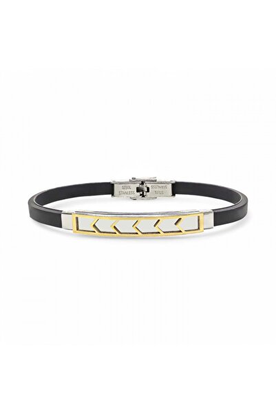 Mestore Patterned Steel Bracelet 3168Scb029