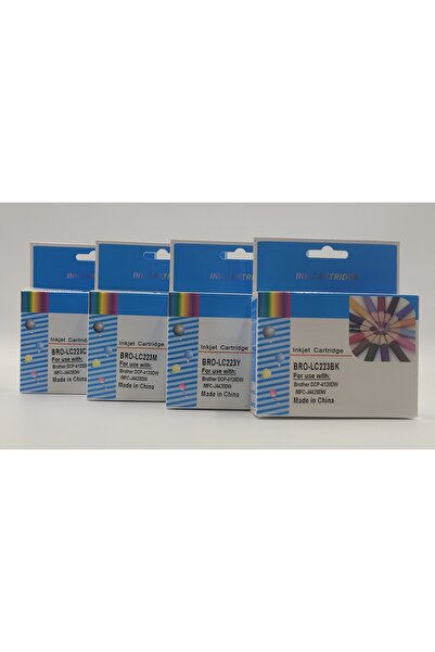 dpitoner Brother LC-223 CMYK 4’lü set Muadil Mürekkep Kartuş Takim