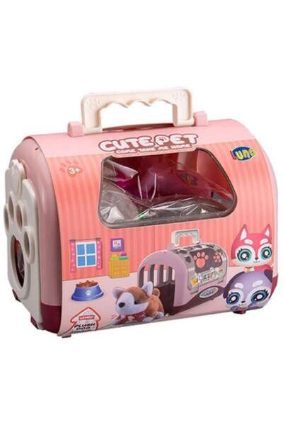 OEM Set Cute Pet, puppy plush and 12 accessories in a suitcase