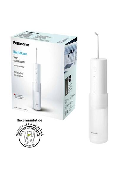 PANASONIC EW-DJ4B-W503 Oral Irrigator, 4 Programs, Rechargeable, Ultrasonic Water Jet, White
