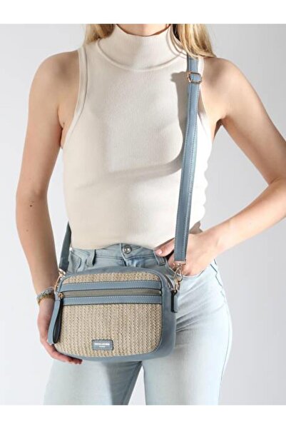 David Jones Kadın Askılı Omuz Çantası Mavi