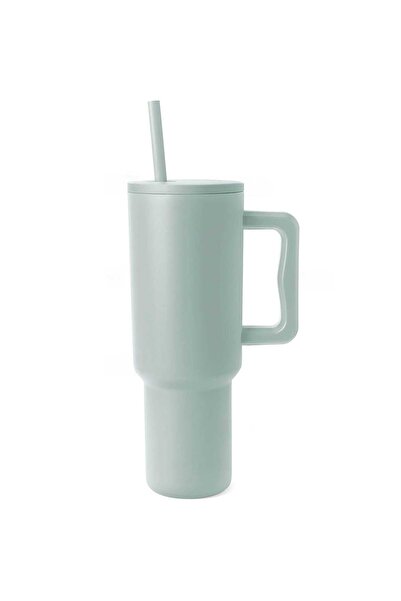 Elindor Cană termos 1200 ml, oțel inoxidabil, mâner ergonomic, verde pastel