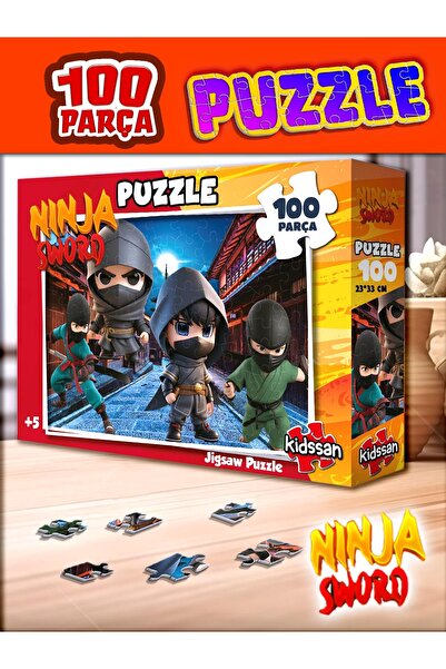 kidssan games 100 PARÇA PUZZLE (YAP-BOZ) EĞİTİCİ KARAKTERLER - NINJA SWORD