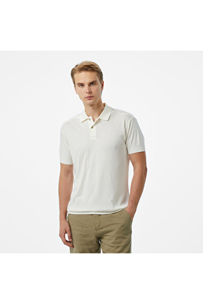Nautica Erkek Ekru Classic Fit Polo
