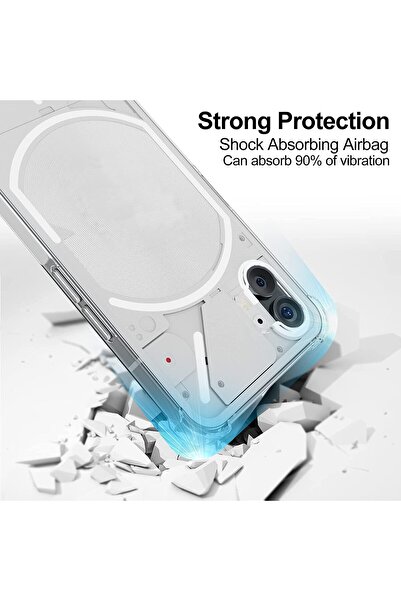 Generic Case Compatible for Nothing Phone 1 with 2 Pack Tempered Glass Screen Protector