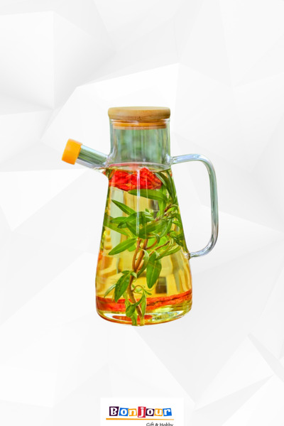 Bonjour Gift & Hobby 2'Li Masterchef 900 ml Oil Pot Borosilicate + Stand Presentation