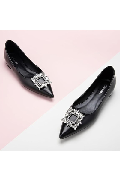 OEM Elegant ballet flats, BLACK for women, M 36