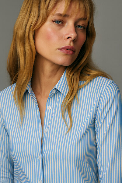 HAKKE Regular Fit Pinstripe Shirt