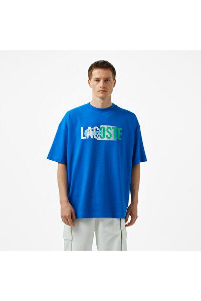 Lacoste House of SuperStep x Erkek Mavi T-Shirt