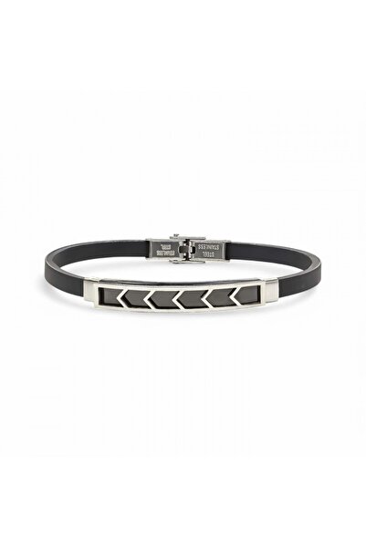 Mestore Patterned Steel Bracelet 3168Scb029