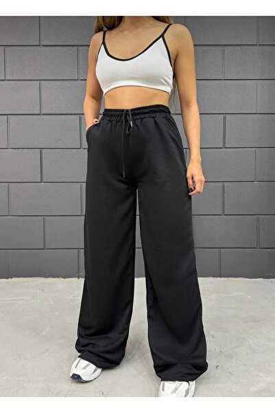 Le Vion بنطال رياضي نسائي صيفي فضفاض ذو فتحات واسعة من خيطين