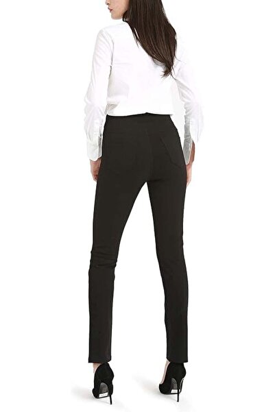 OEM Black, straight, elegant pants for women with 2 pockets, XXL