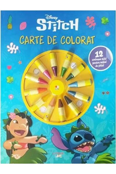 Editura Litera Disney. Stitch. Carte de colorat. 12 creioane mici