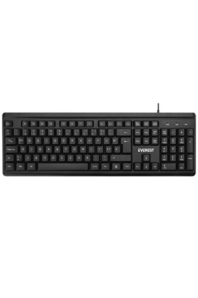 Everest KB-741F Siyah-Gri USB 2 Metre Bakır Kablolu Tamamen Türkçe F Klavye