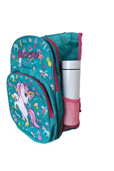 MUBX First School Bag Set of 2 Elementary School Bag Unicorn Patterned High Quality School Bag