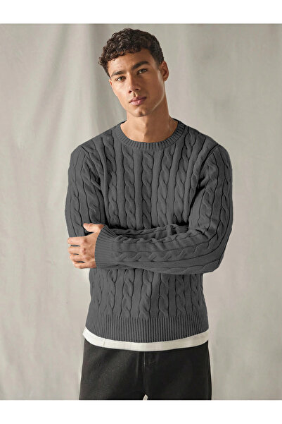 citystyle Pulover unisex cu gât rotund, antracit, pentru bărbați, iubit, cuplu