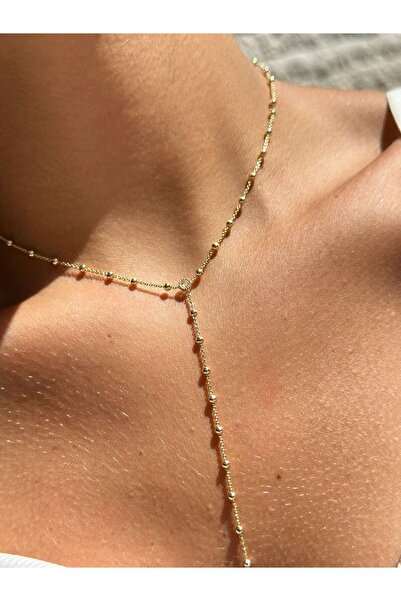 MyladyAccessoriess Row Topcuk Detail Y Necklace (Premium)