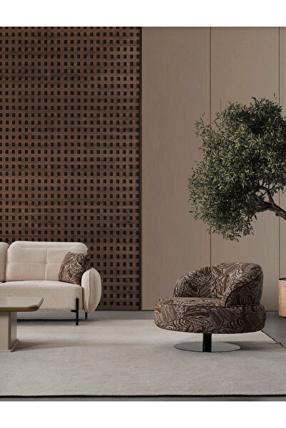 Evondi Oslo 360° Döner Berjer – Leke Tutmaz, Silinebilir Kumaş, Modern ve Rahat Tekli Koltuk